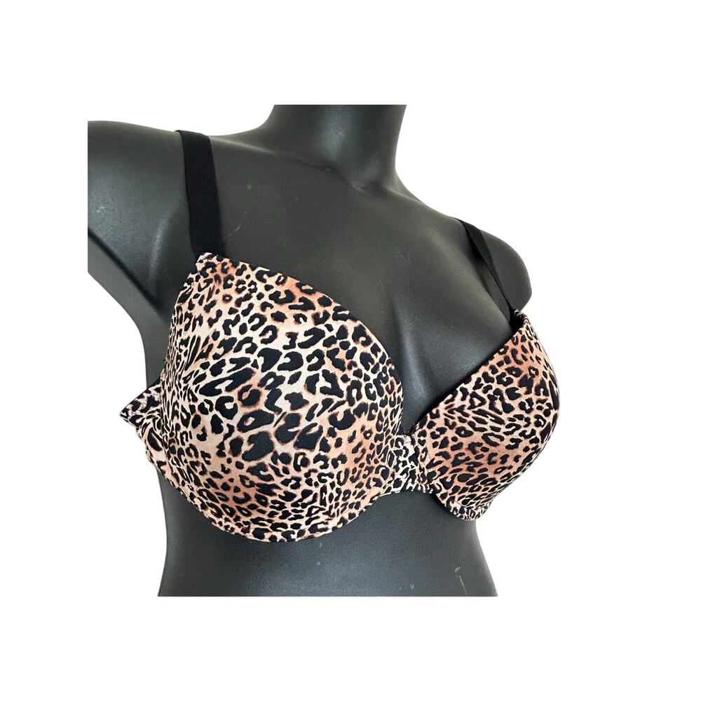 Juicy Couture Women's Bra 42 D Leopard Print Underwire Adjustable Straps - Picture 2 of 10